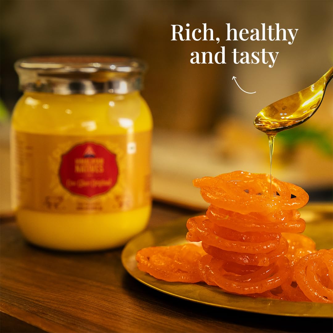 Organic Cow Ghee Original By Himalayan Natives | Highly Nutritious Helps Keep Your Boost Immunity & Energy Desi Cow Ghee | (500ml) 16.9 Ounce | Jar Pack