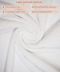 Rangoli Soft Absorbent Durable Towels Earthly Egyption Cotton Plush Oversized Bath Towel 600 Gsm (White)