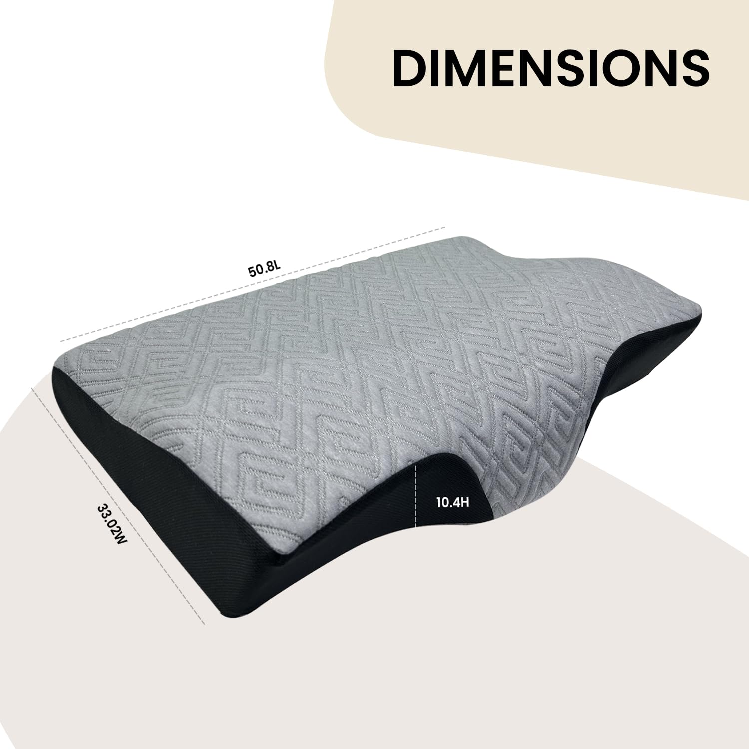 Cervical Pillow For Neck Pain & Shoulder Pain Relief, Grey | Memory Foam Pillow For Sleeping - Orthopedic Pillow For Spondylitis, Perfect For All Sleeping Position - Pack Of 2