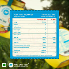 100% Natural Desi Cow Ghee By Parsi Dairy Farm'S | Pure Healthy Cow Ghee Perfect For Body Energy | (1 Litr) 33.8 Ounce | Jar Pack