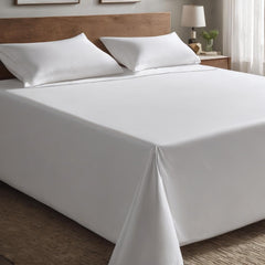 Single Bedsheets Elastic Fitted With 2 Pillow Cover - 78 X 36 Inches, White | Breathable & Durable, Soft Touch & Perfect For All Season