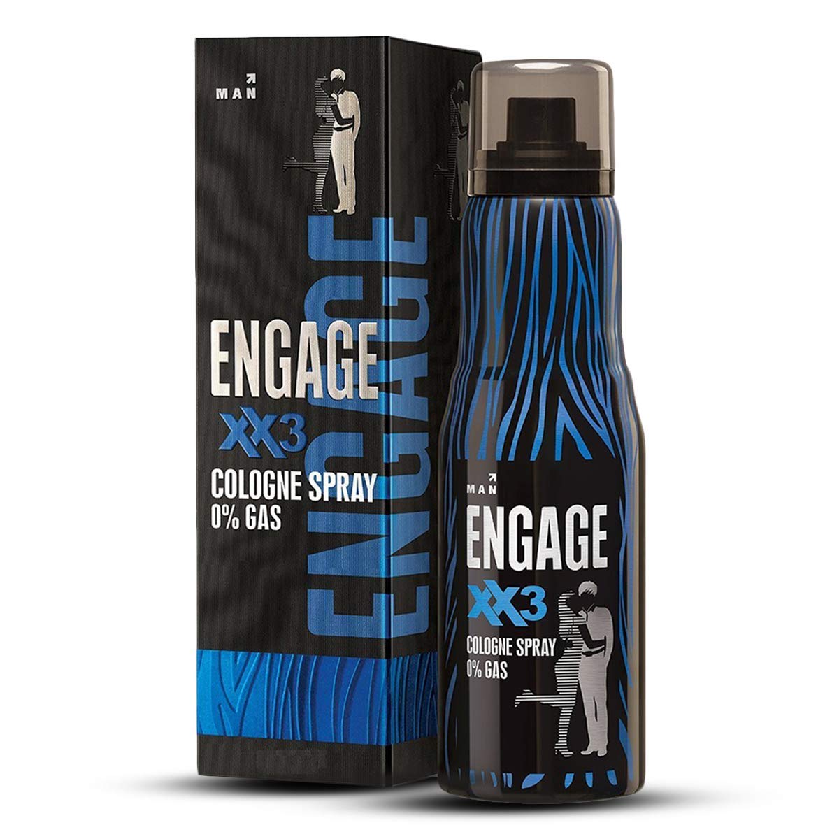 Engage XX3 Cologne No Gas Perfume For Men 135ml 4.5 Fl.oz. , Spicy And Woody Fragrance Scent , Skin Friendly Perfume For Men Long Lasting