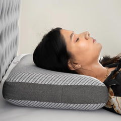 Memory Foam Pillow For Sleeping, Orthopedic Pillows For Neck Pain, Dark Grey - 21 X 15 X 5 Inch | Memory Foam Pillows, Bed Pillow, Medium Firm, Care - Light Machine Wash - Set Of 2