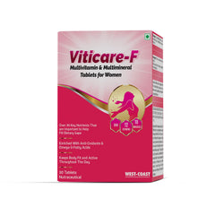 West - Coast Viticare F Multivitamin, Multimineral & Antioxidants Tablets, Over 24+ Key Nutrients For Daily Nutritional Requirement With Grape Seed Extract | 30 Tablets , 50gm 0.1lbs