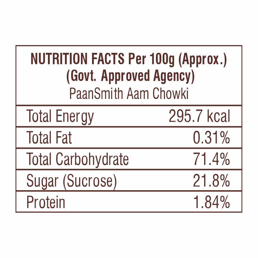 Paansmith Raw Mango Flavour Aam Chowki 200gm, | Good For Gut Health