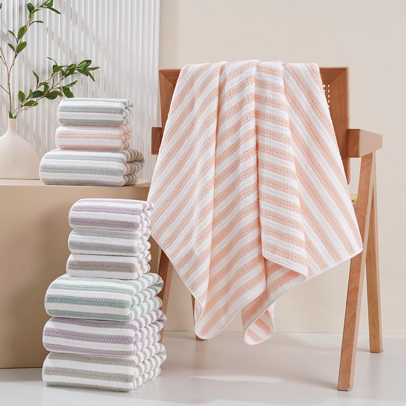 Homecloud Ultra Soft Bath & Face Towel 400 Gsm | 3x Softer Than Cotton Towels Highly Absorbent & Ultra Fast Dry Perfect For Home, Pool, Spa & Gym | Set Of 2 (Pink)