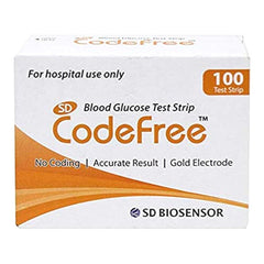 SD Codefree Blood Glucose Test Strips (Pack of 100) - Glucometer Strips