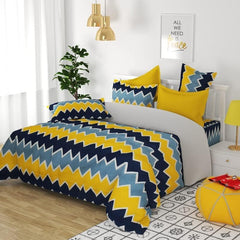 Premium 1 Double Bedsheet With 2 Pillow Cover - 88 X 90 Inches, Multicolor | Super Soft Premium Brushed Glace Cotton Bedsheet, Breathable & Wrinkle Free