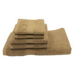 Patpug 100% Indian Cotton Plush Towel Set 1200 Gsm | Highly Absorbent, Fade Resistant, Quick Drying (Sepia Brown) - 5 Piece