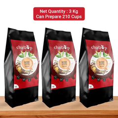 Chaizup Premium 1 Min Instant Masala Tea Premix - Pack Of 3 X 1 Kg Poly, 35.2 Ounce Each | Just Add Hot Water - Assam Masala Chai Powder | Low Caffeine, No Added Color - Home Like Tea