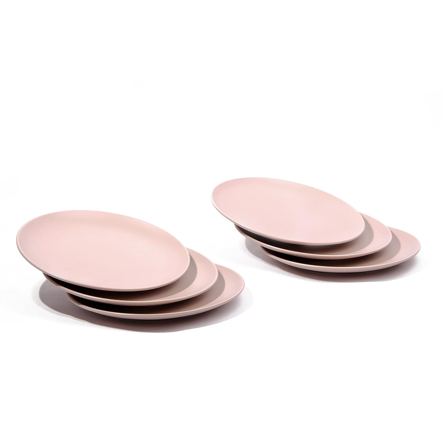 Quarter Plates Set Of 6, Blush Series | Premium Porcelain Snacks Plates Set - Dessert Plates, Snack Plate | Small Plates With Matte Finish