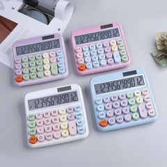 Td Creation Big 12 Digit Desktop Calculator | Sensitive Big Buttons, Battery & Solar Powered, Ideal For Home And Office Use (Multicolor)
