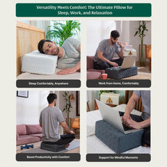 High Resilience Foam Pillow, Orthopedic Bed Pillow, Lap Pillow, Standard Size - 15 L X 12 W X 6 H Inch | Rectangle Shape, Pillow For Sleeping & Neck Pain Relief, Travel & Portable Pillow