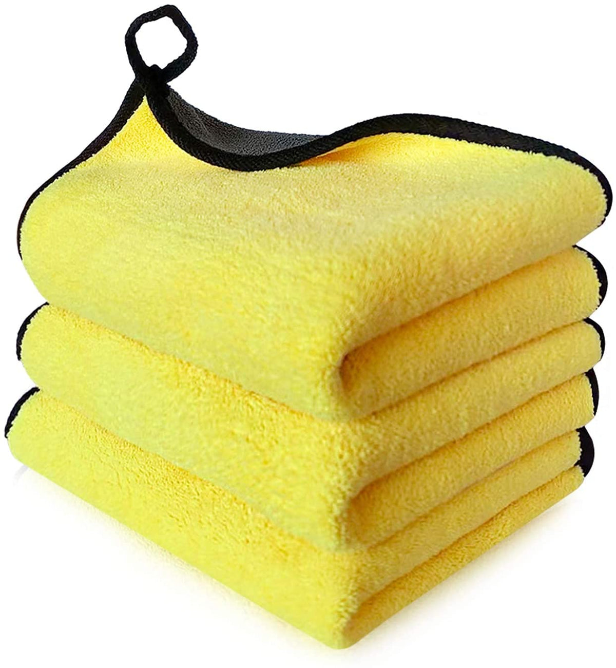 Hsr Car Accessices Cleaning 800 Gsm Microfiber Towel For Car Cleaning & Detailing - Dual Sided, Extra Thick Plush Microfiber Cloth (Pack Of 6) | Yellow & Grey