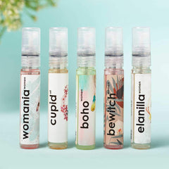 Adiveda Natural Perfume Spray Trial Set Of 4 Fragrances For Women , 12ml Each 0.4 Fl.oz. | Ideal For Dailywear