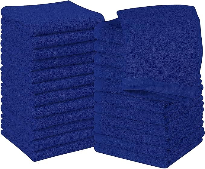 Jenny Denial 100% Cotton Soft Face Towel 1300 Gsm | Super Absorvent & Quick Dry - Pack Of 10 Pcs (Royal Blue)