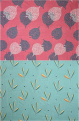 Double Bedsheet With 4 Pillow Covers - 88 X 90 Inches, Pink & Sea Green | Soft Brushed Glace Cotton - Long Lasting & Wrinkle Free | Prime Combo Pack Of 2 Bedsheet
