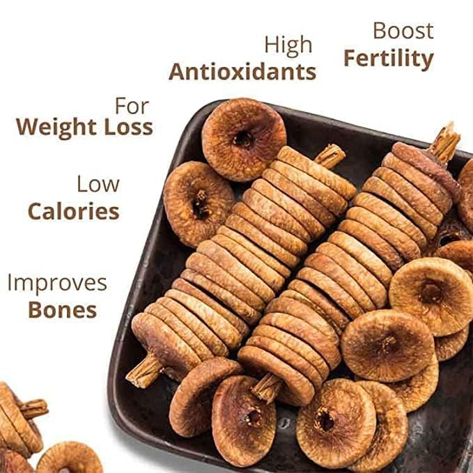 100% Natural Dried Afghani Anjeer Figs By Nut O Nut 350gm, | Rich Source Of Fibre Calcium & Iron| Low In Calories & Fat Free| Non-gmo Dried Anjir Jar Pack | 12.3 Ounce