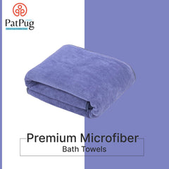 Patpug Ultrasoft Microfiber, Comfortable, Fade Resistant, Highly Absorbent, Quick Drying Large Bath Towel 400 Gsm (Royal Blue)