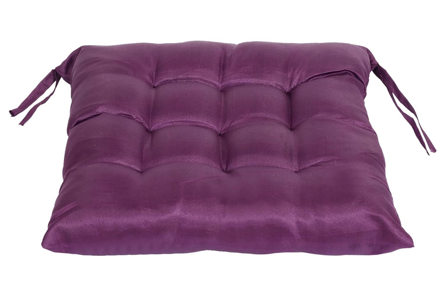 Long Chair Pad, Chair Back Rest Pillow, Cotton Long Seat Cushion, Purple | Rocking Chair Cushion, Living Room, Versatile Use | Flower Chair Pad For Meditation, Lightweight - Pack Of 2