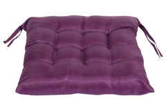 Long Chair Pad, Chair Back Rest Pillow, Cotton Long Seat Cushion, Purple | Rocking Chair Cushion, Living Room, Versatile Use | Flower Chair Pad For Meditation, Lightweight - Pack Of 1