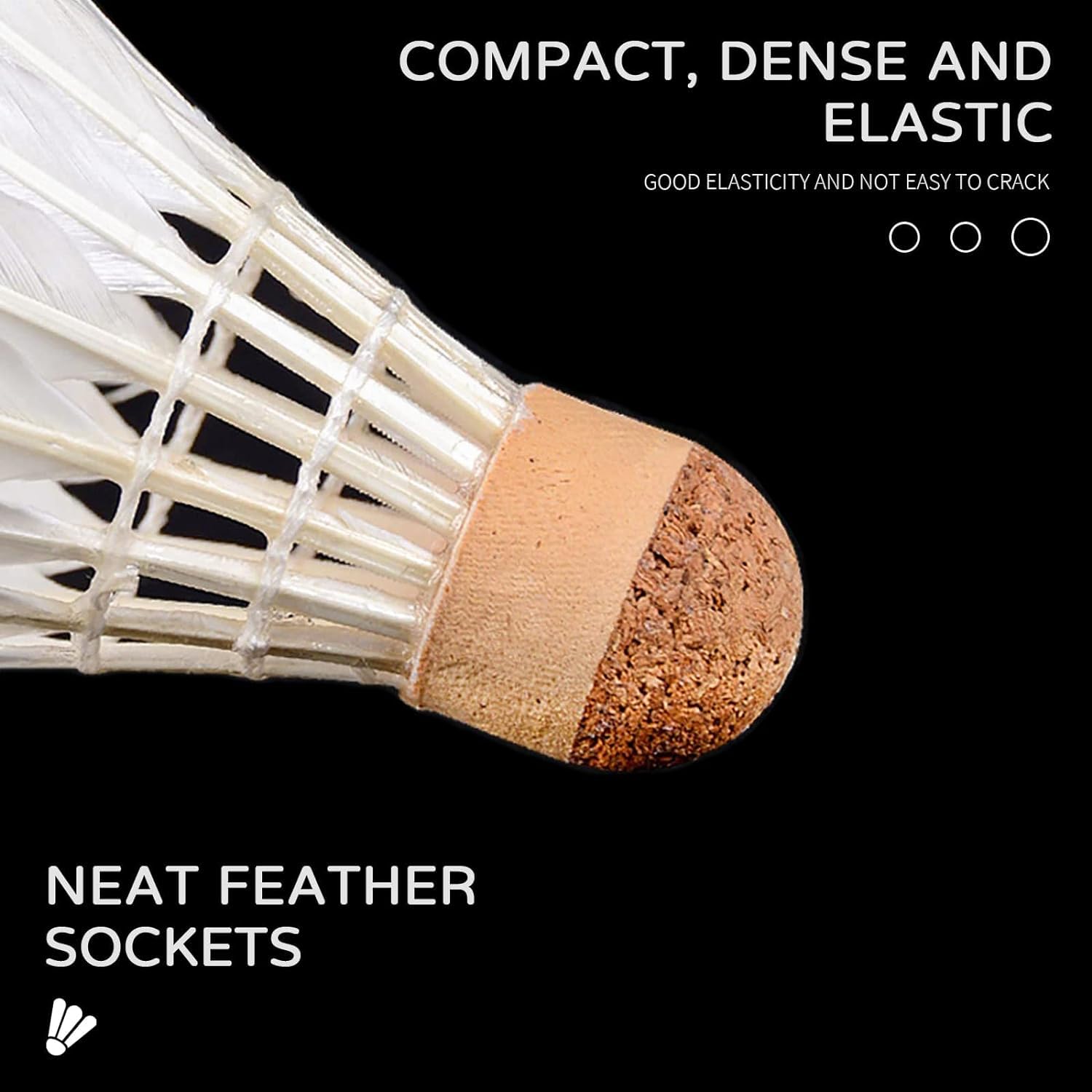 Strive Fit Falcon Feather Badminton Shuttlecocks , White | For Professional And Recreational Play , Pack Of 10