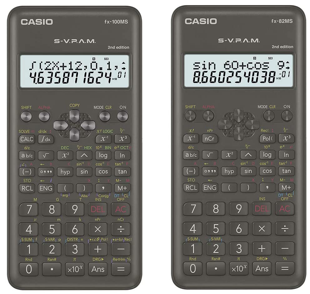 Casio FX-100MS 2nd Gen Scientific Calculator & Casio FX-82MS 2nd Gen Scientific Calculator