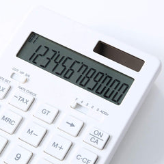 Muji Calculator, Normal Calculator, White, 12 Digits (KK-1154MS) | Bottom Lid, Key Button,