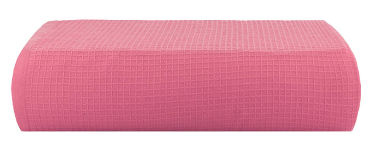 Casa Copenhagen Egyptian Cotton Waffle 1 Pcs Large Bath Towel 500 Gsm (Pink)