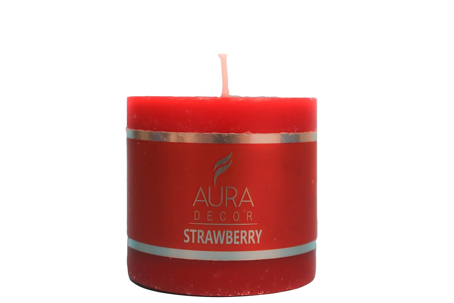 STRAWBERRY FRAGRANCE PILLAR CANDLE 2.5 INCH PACK OF 2 BEST FRAGRANCE CANDLES