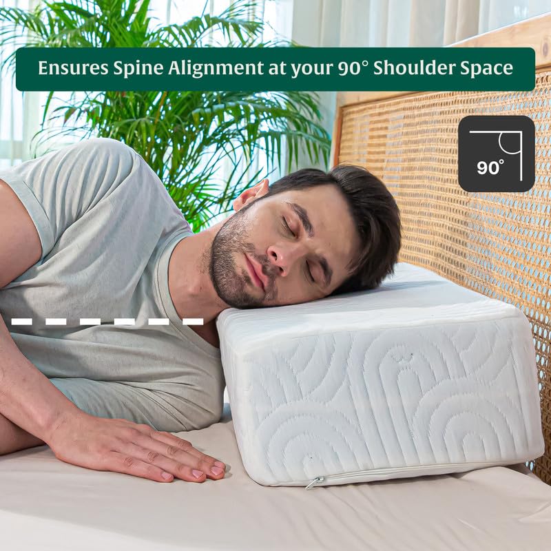 High Resilience Foam Pillow, Orthopedic Bed Pillow, Travel & Portable Pillow - 24 L X 12 W X 6 H Inch | Rectangle Shape, Adjustable, Pillow For Sleeping & Neck Pain Relief, Lap Pillow