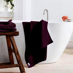 Enchant Home Pure Cotton Waffle Towel 400 Gsm | Lightweight Anti-Microbial & Water Absorbent Soft Touch Quick Drying Bath Towel | Wine