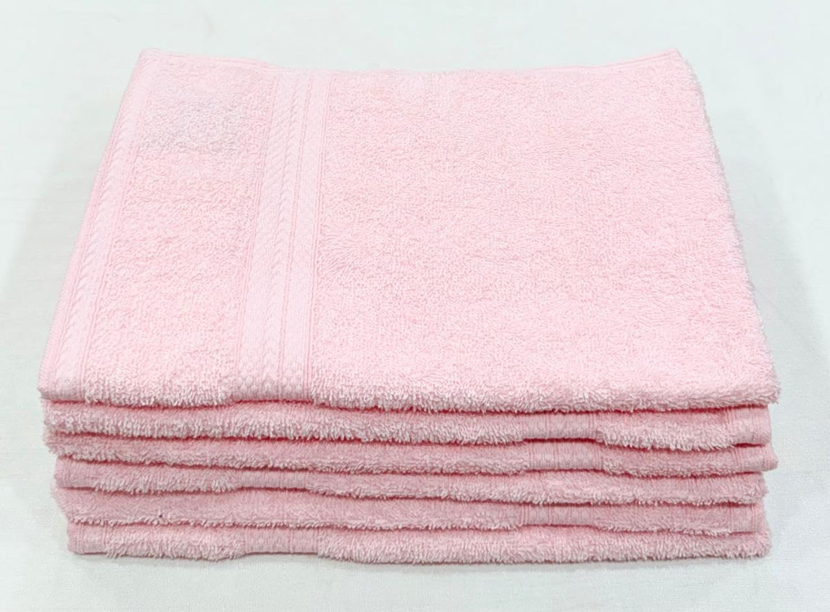 Bombay Dyeing Tulip 100% Soft Cotton Hand Towels 1200 Gsm (Peach) - Set Of 6