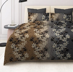 1 King Size Elastic Fitted Bedsheet With 2 Pillow Cover & Comforter - 90 x 100 Inches, Cocoa Brown | Ideal For Hotel, Guest House, Home Bedsheet