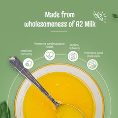 Natural Premium A2 Milk Cultured Cow Ghee By Khari Foods | Rich In Nutrients & Flavor Healthy Pure Cow Ghee For Eyeryday Use | (500ml) 16.9 Ounce | Jar Pack