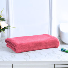 Black Gold The Finer Touch Microfiber Bath Towels 500 Gsm | Super Absorbent, Lightweight, Ultra-Soft, Fade Resistant (Pink)