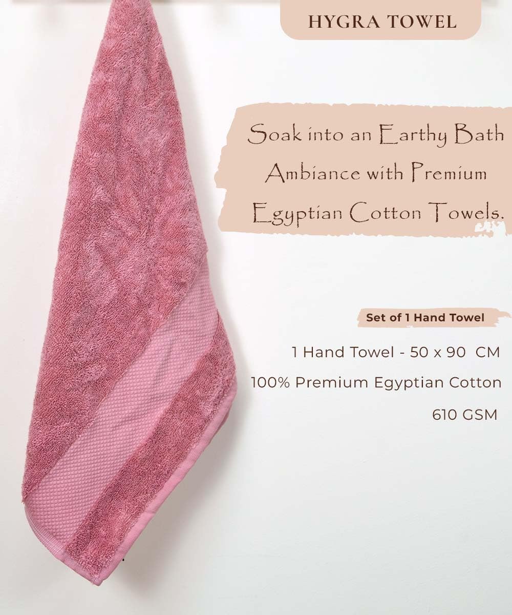 Rangoli Soft Absorbent Durable Towels Earthly Egyption Cotton Plush Oversized Small Size Bath Towel 400 Gsm (Peach)