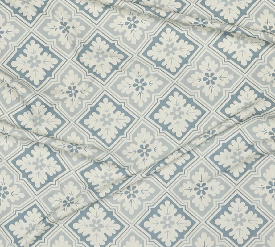 100% Cotton Single Bedsheets With 1 Pillow Covers - 60 X 90 Inches, White & Grey | Printed Single Sheet Super Soft Breathable & Wrinkle Free