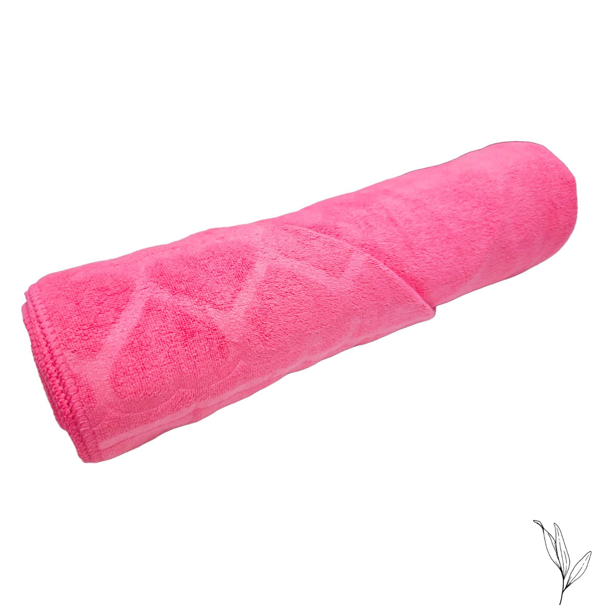 Nive Home Linens Microfiber Bath Towel 400 Gsm | Self Design, Ultra Soft, Super Absorbent, Quick Dry (Pink)