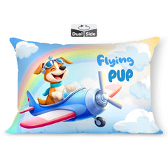 Kids Pillow Cushion With Super Soft Fabric, Animal & Cartoon Prints - 12x18 Inches | Dual Sided Design, Durable & Easy Care | Large & Versatile, Multi-Purpose, Made In India - Design 28