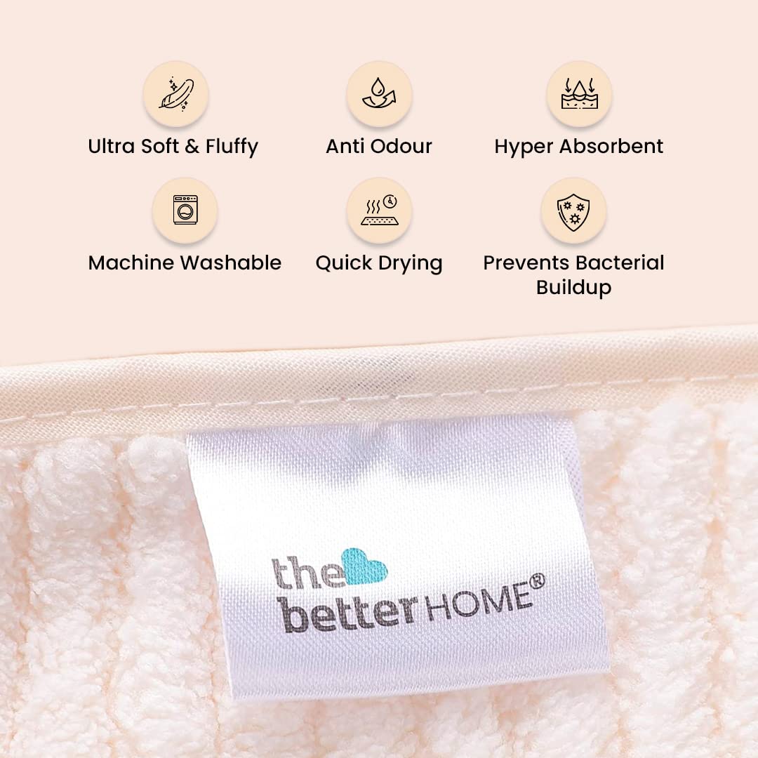 The Better Home Microfiber Bath Towel 450 Gsm | Soft, Lightweight, Absorbent & Quick Drying Bath Towel For Men & Women (Beige)