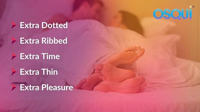 Osqui Climax Delay Extra Dotted Time Control Condoms For Men Pack Of 6 Pcs