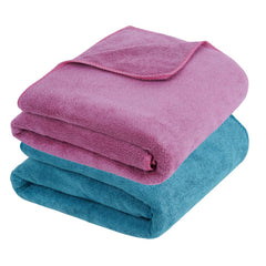 Fezora Microfiber Bath Towel 400 Gsm | For Men & Women Soft & Absorbent Weft Knitting Towels | Quick Dry Large Size Towel (Wine & Dark Blue) - 2 Piece