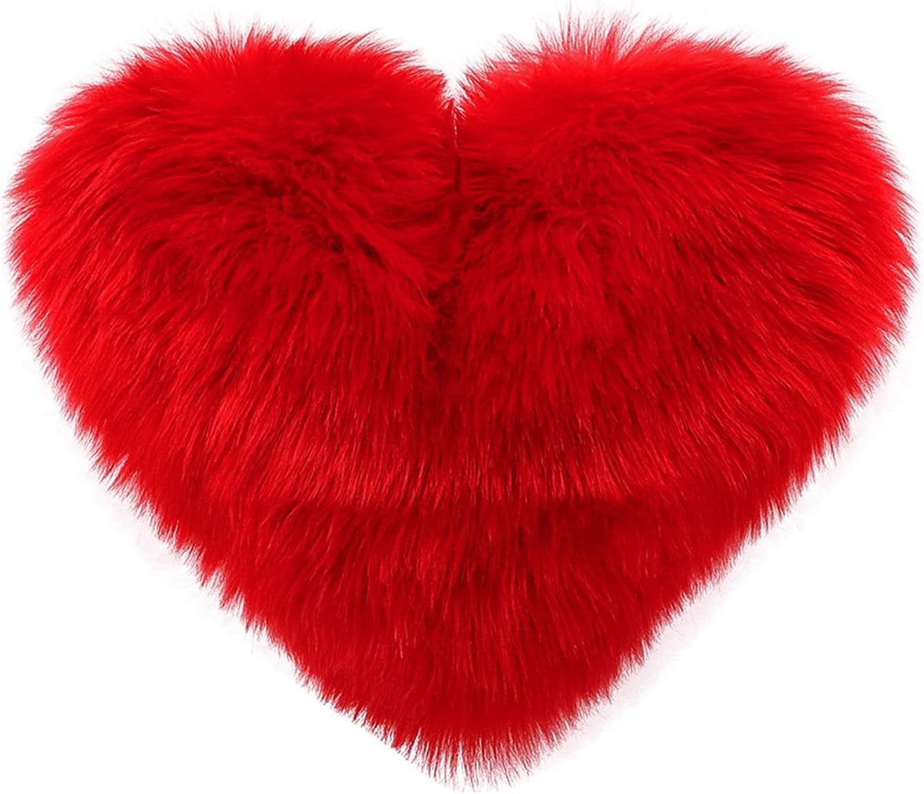 Luxury Soft Fur Love Heart Shape Cushion Pillow, For Valentine's Day, Red | For Couple, Sofa, Car, Decoration, Furniture Cushion, Washable, Super Soft Pillow, Decoration Purpose