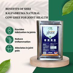 100% Natural Cow Ghee By Shri Kalpadruma | Rich In Vitamin A & Healthy Nutrients Desi Ghee Perfect For Sweets | (5 Litr) 169.0 Ounce | Tin Pack