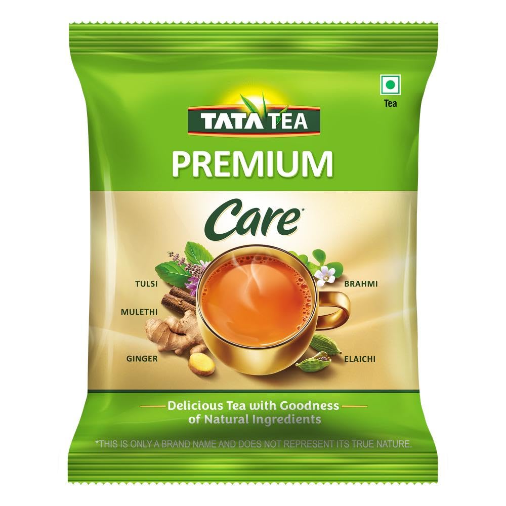 Tata Tea Premium Care Black Tea - 250gm, 8.8 Ounce | Delicious Tea With Goodness Of Tulsi, Mulethi, Ginger, Brahmi & Elaichi - Medium Caffeine Chai Patti