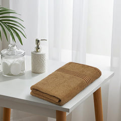 Liberty Towels Medium Size Bath Towel 450 Gsm | Soft, Quick Dry, Super Absorbent Turkish Towel For Bathroom, Gym & Travel (Tango Brown)