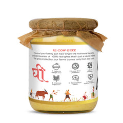 100% Natural Bilona Gir A2 Desi Ghee By First Bud Organics | Good Source Of Vitamin & Minerals Healthy Pure Desi Ghee Perfect For Glowing Skin | (1 Litr) 33.8 Ounce | Jar Pack