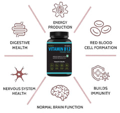 Morikus Vitamin B12 With Active Form Of Methyl Cobalamin With Folic Acid+ Vitamin B6 In Strawberry Flavour Chewable Tablets For Brain Cells & Nerve Tissue Support | 60 Veg Tablets, 100gm 0.2lbs