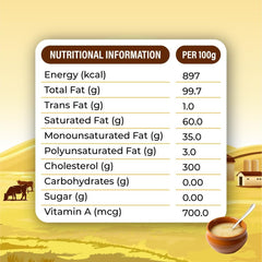 Premium Desi Buffalo Ghee By NatiVibz | Rich In Nutrients & Traditional Indian Flavor Fresh Desi Ghee Perfect For Overall Health | (500ml) 16.9 Ounce | Jar Pack